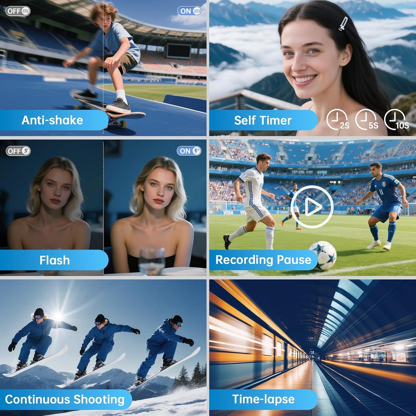 Cámara digital 4K para fotografía con WiFi 64MP Cámara de vlogging...