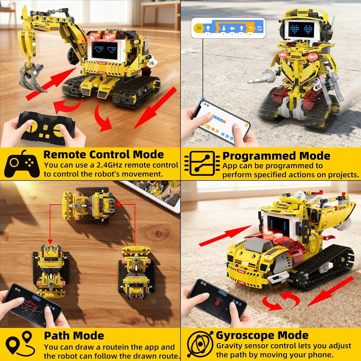Suplanet Juego de bloques de construcción de robot programable 5 en...