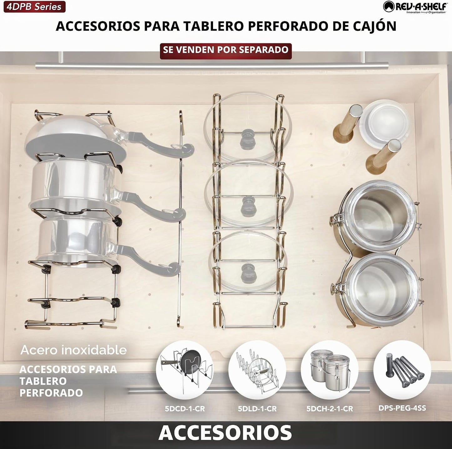 Rev-A-Shelf sistema de tabla de 9 taquetes para cajón de madera, de...