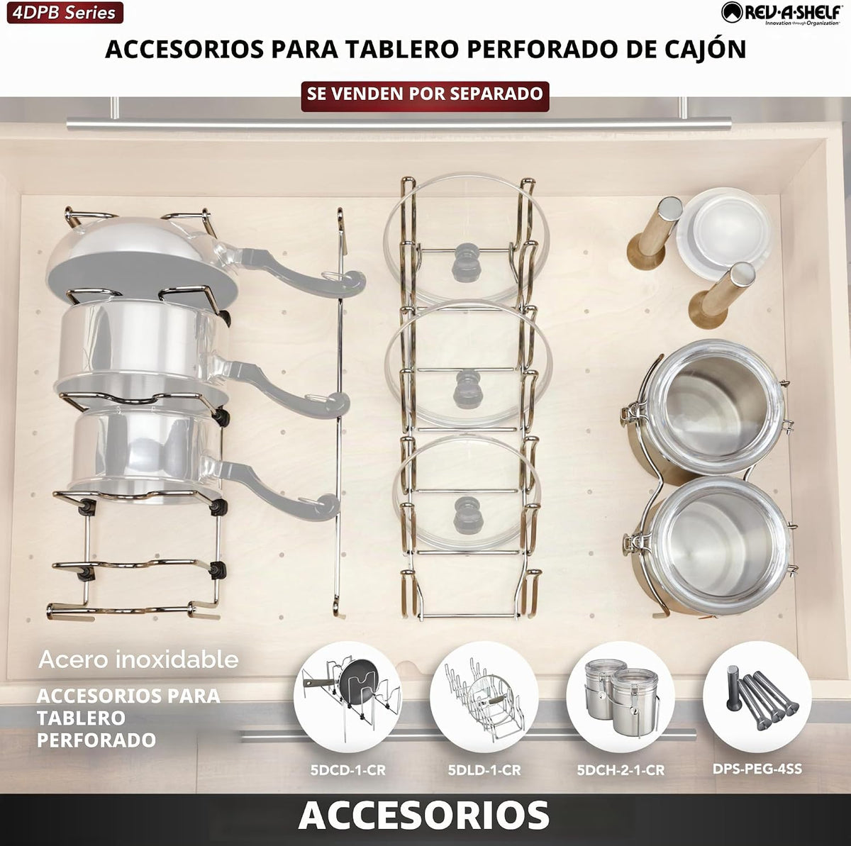 Rev-A-Shelf sistema de tabla de 9 taquetes para cajón de madera, de...