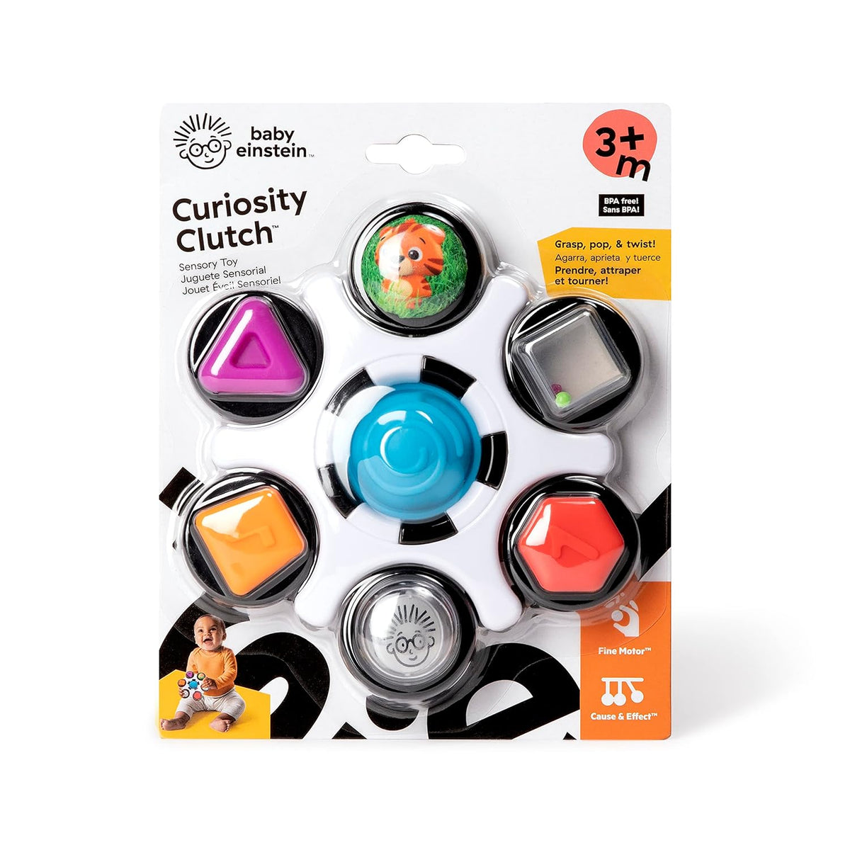 Baby Einstein Curiosity - Juguete sensorial para ansiedad y sonajer...