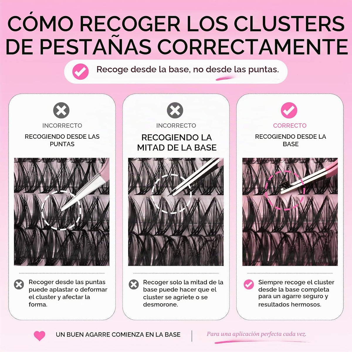 Extensiones de pestañas Azenlo 40D+60D en racimo, 240 unidades, kit...