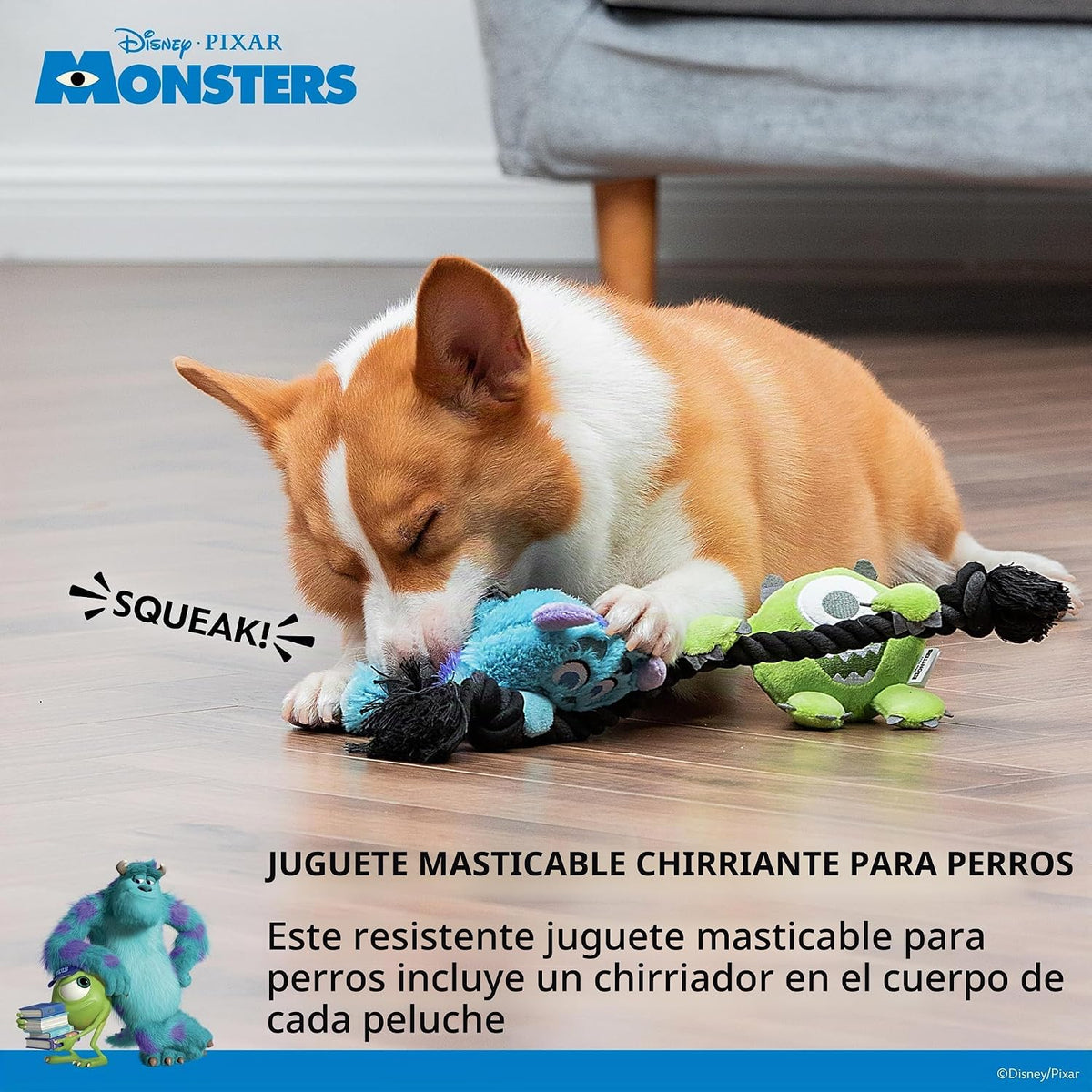 Disney Juguete de cuerda para mascotas Pixar's Monsters, Inc.,...