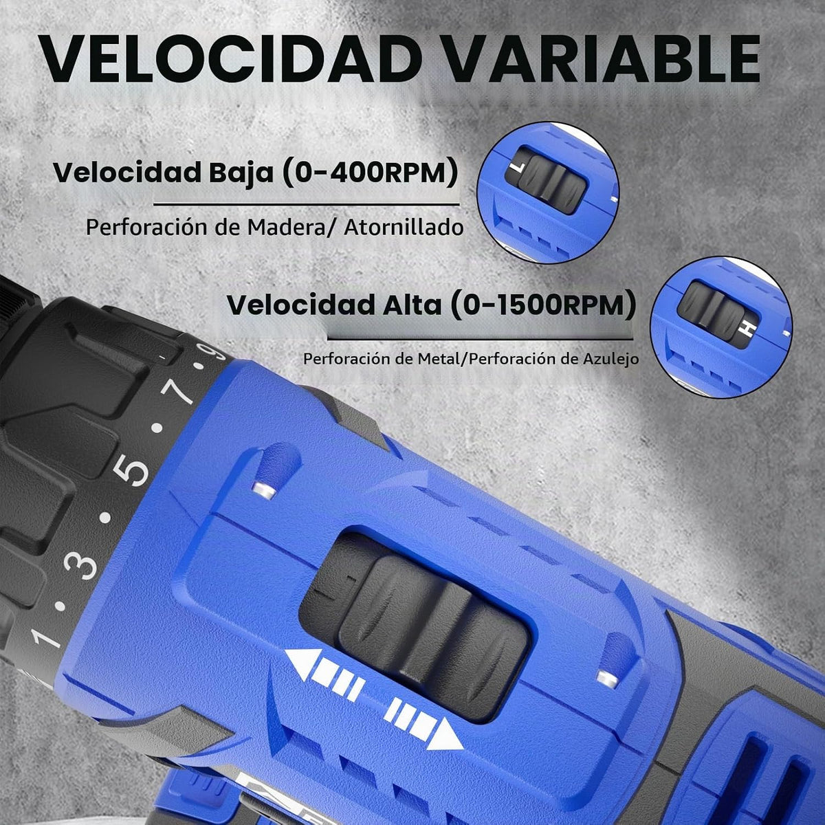 FADAKWALT Juego de taladro inalámbrico de 20V MAX, kit de taladro e...
