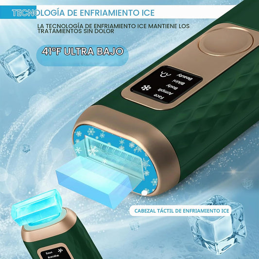Dispositivo de depilación láser IPL, facial permanente, cara, barbi...