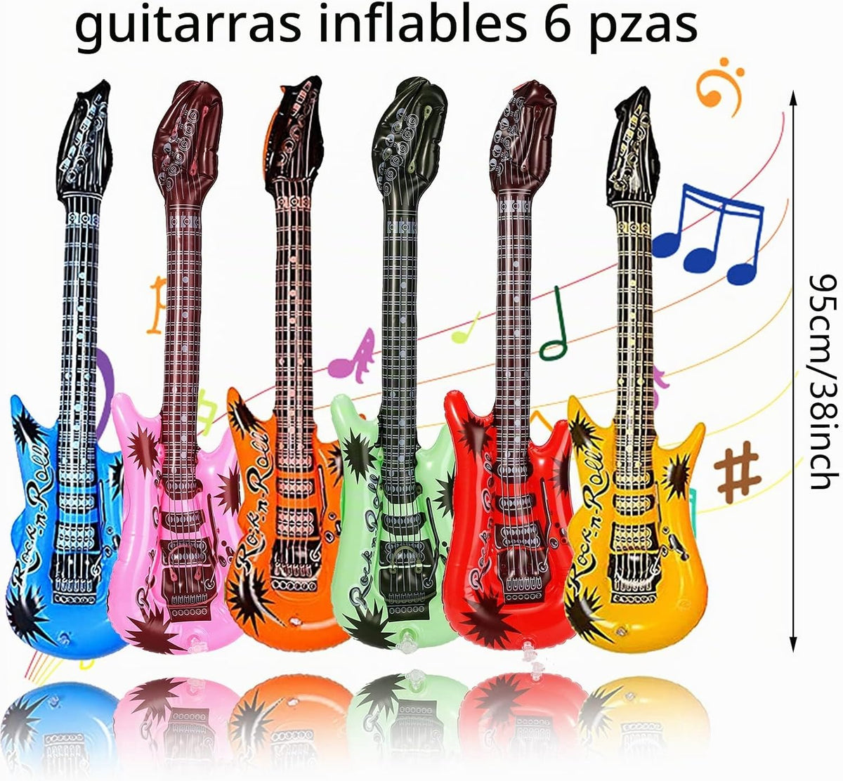 smilixin Paquete de 22 guitarras inflables, guitarra inflable, jugu...