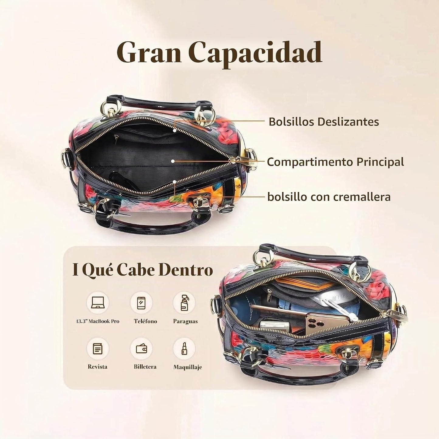 FEIMINA Monederos de cuero genuino para mujer, bolsos de diseñador...