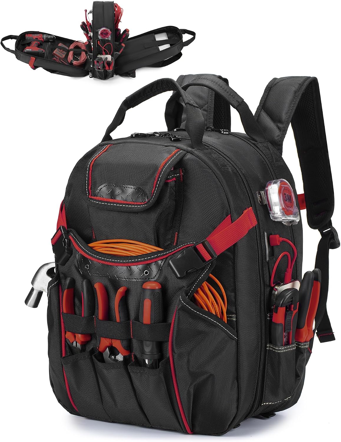 Nixjoro Mochila de Herramientas de Servicio Pesado, Ideas de Regalo...