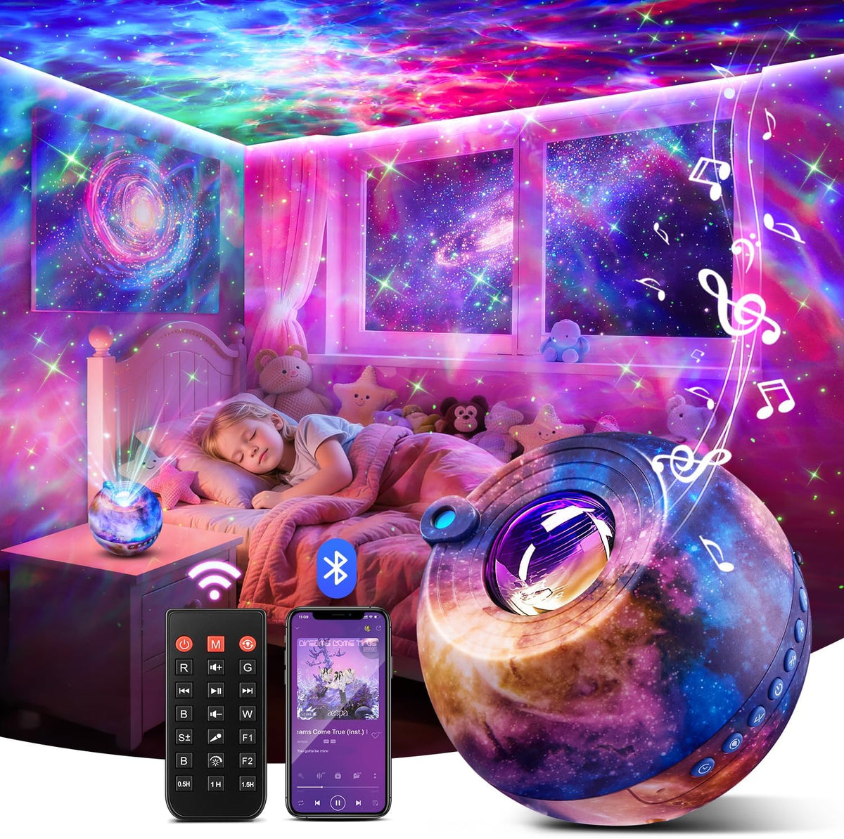 Proyector One Fire Galaxy Whimsy Celestial Decor Dormitorio Univers...