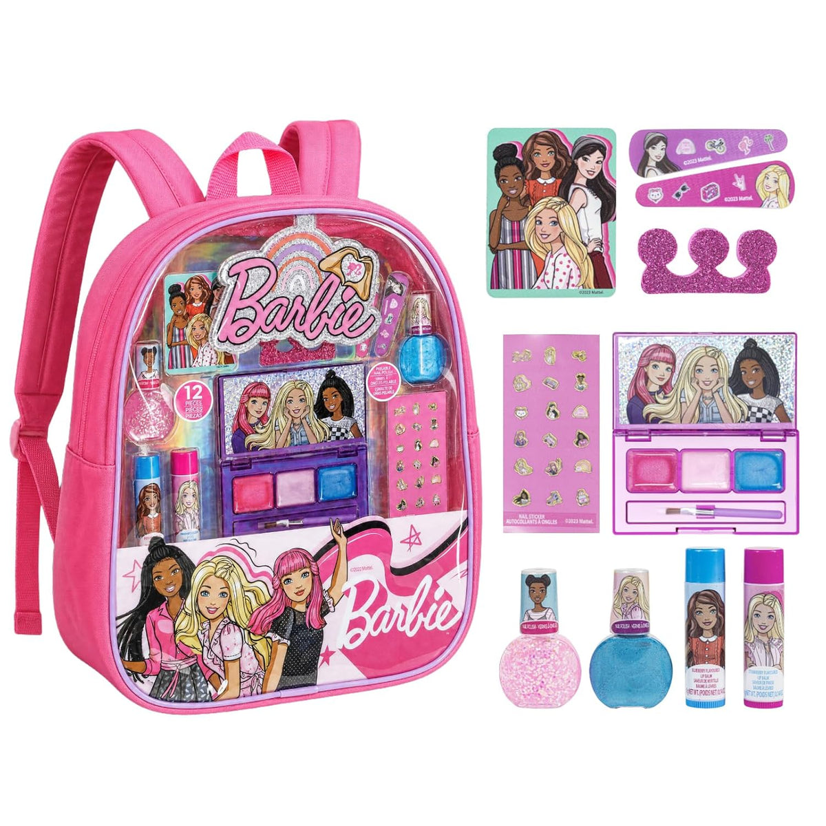 Barbie Mochila Maquillaje Set con Cosméticos y Accesorios | Kit de...