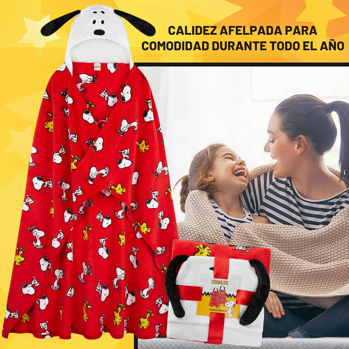 Get Trend Manta para adultos con capucha de 51 x 59 pulgadas, manta...