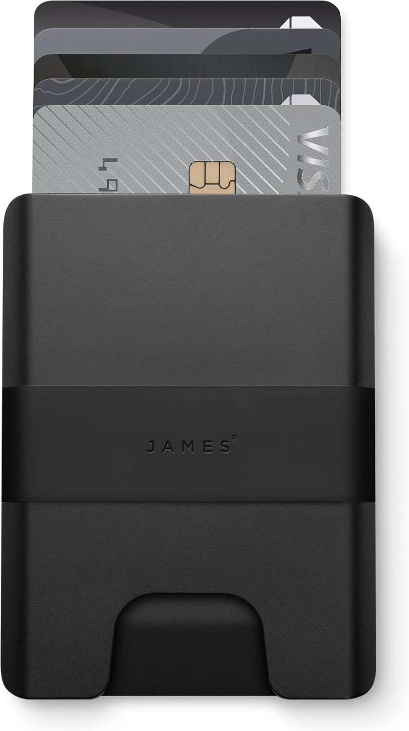 JAMES° La cartera minimalista de aluminio mecanizado CNC para hombr...