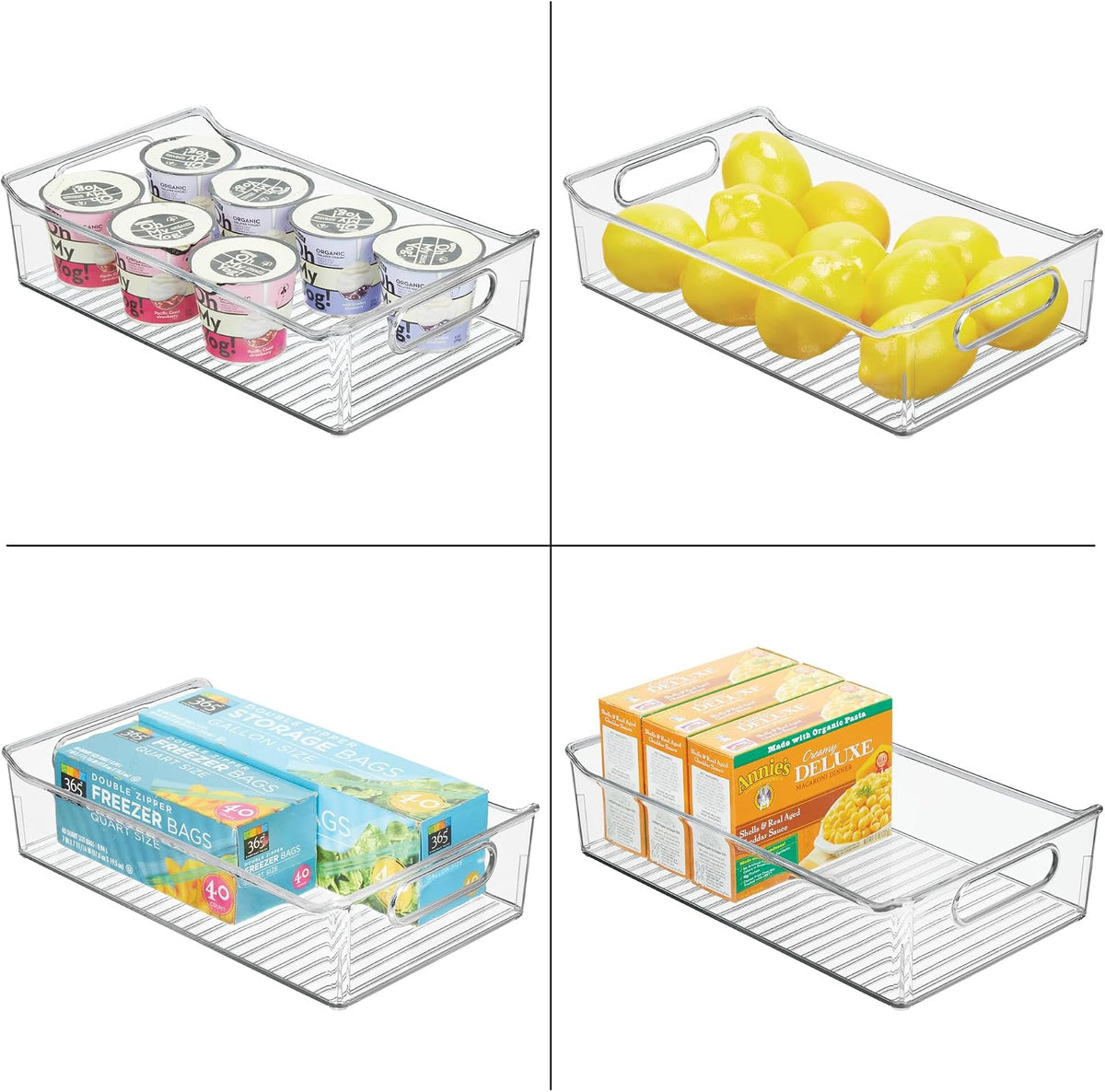 iDesign Organizador de almacenamiento de despensa de plástico, jueg...