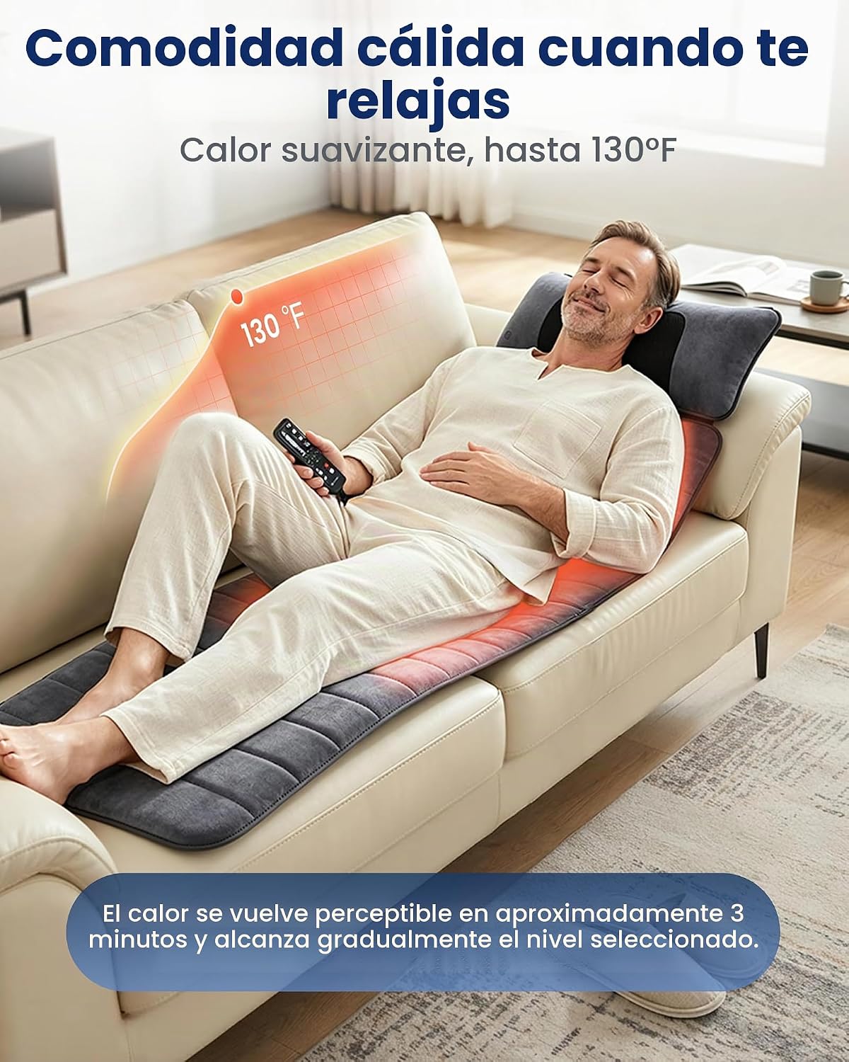 COMFIER Alfombrilla de masaje de cuerpo completo con almohada de cu...