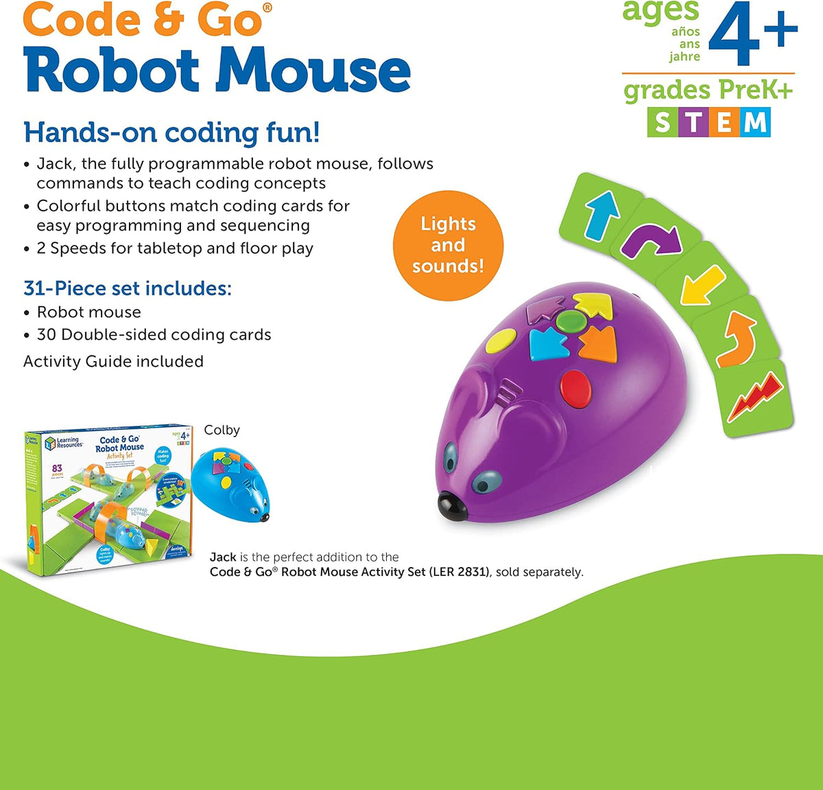 Juego de actividades Learning Resources con robot de ratón Code &am...