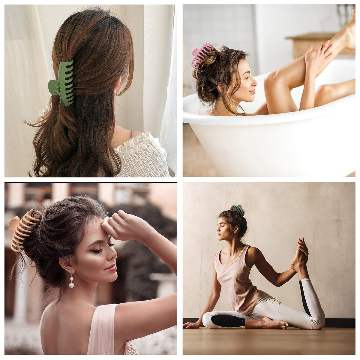 OWIIZI Pinzas grandes para el cabello para mujer, pinzas de pelo gr...