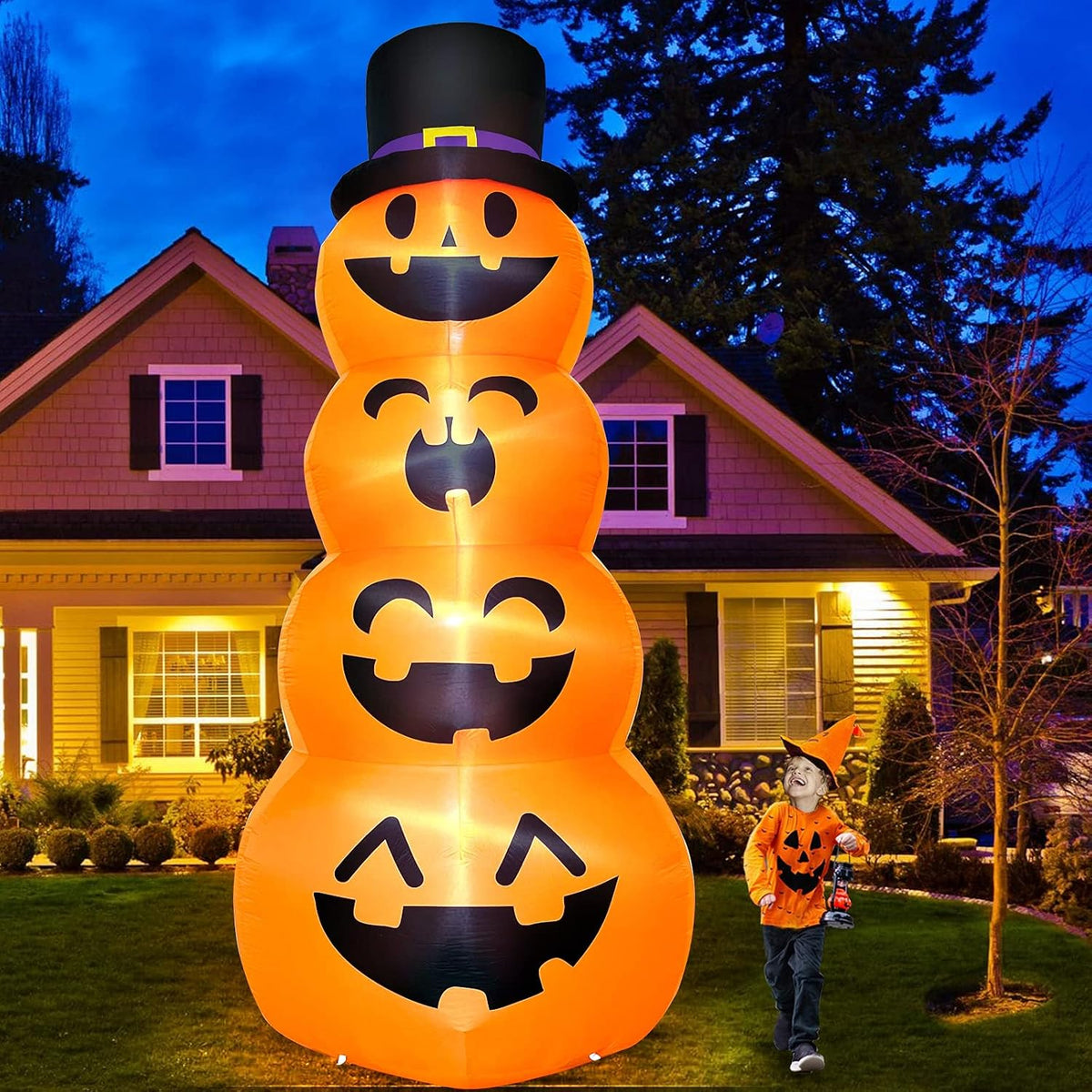 TURNMEON Calabazas inflables gigantes de Halloween de 12 pies con s...