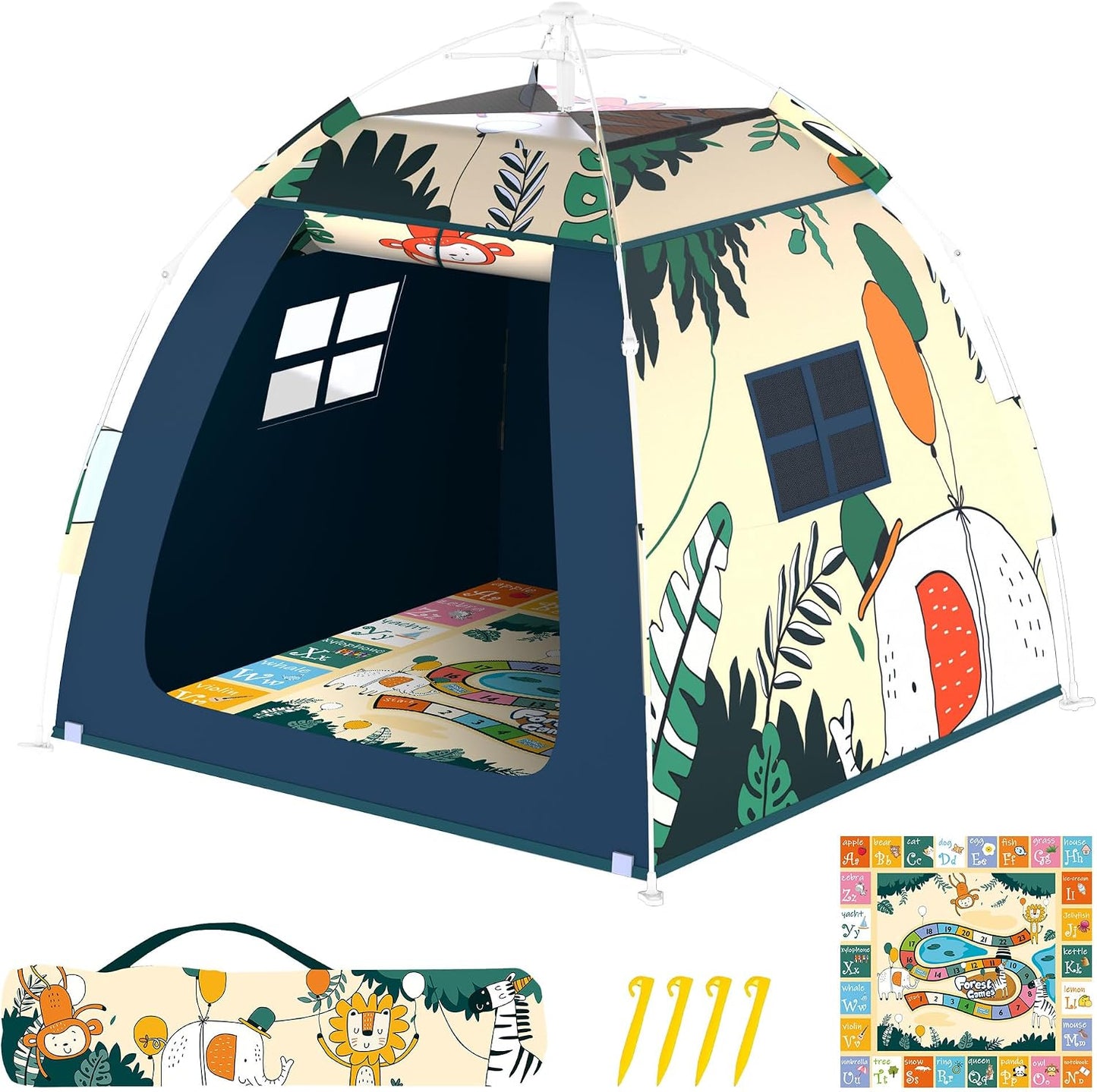 Casa de juegos multiusos al aire libre para niños pequeños, tienda...