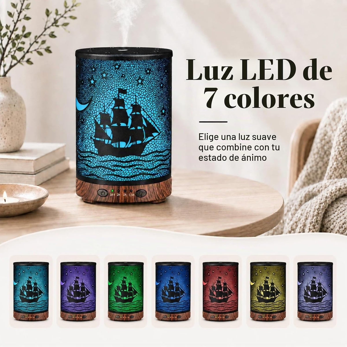 JOYOLO Difusor de aceite esencial de 4.1 fl oz de metal difusor de...