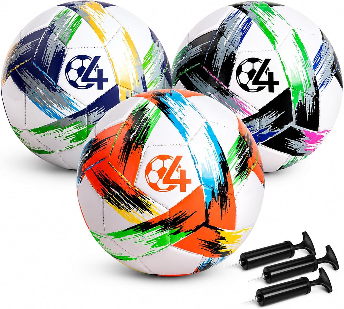 Innotoys Balón de fútbol tamaño 5, tamaño 4, tamaño 3, desinflado,...