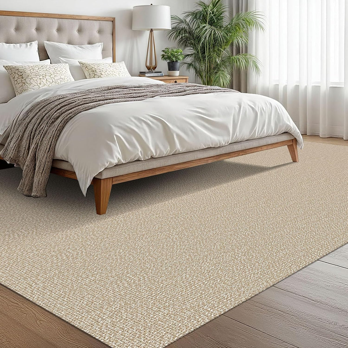 EARTHALL Alfombra lavable, alfombra antideslizante para sala de est...