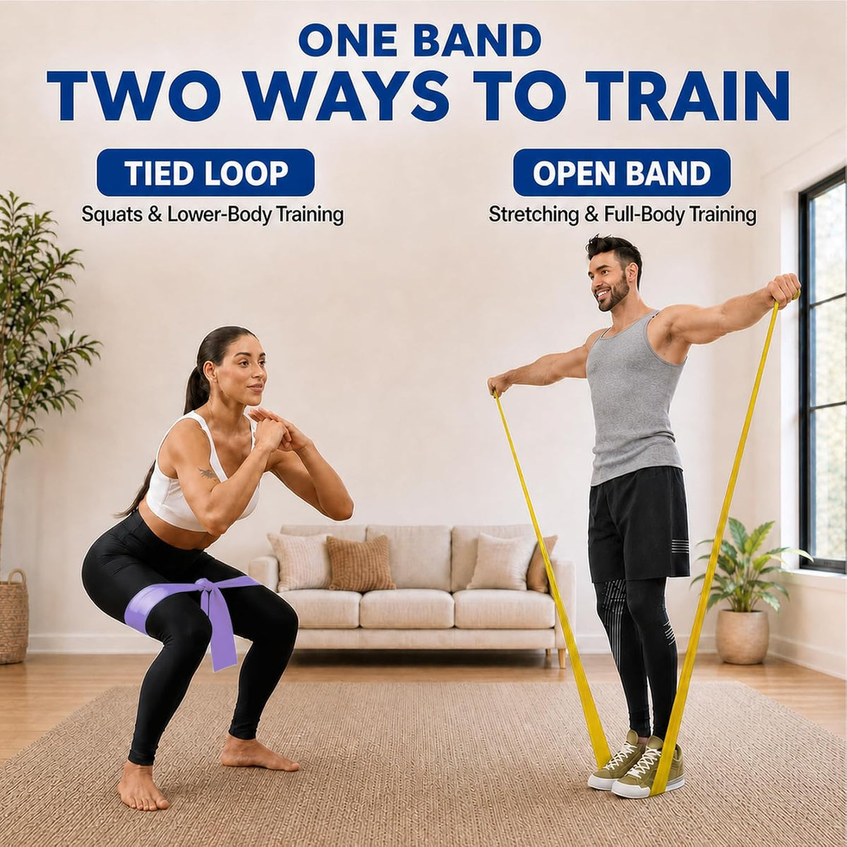 Bandas de resistencia para entrenamiento, terapia física, ejercicio...