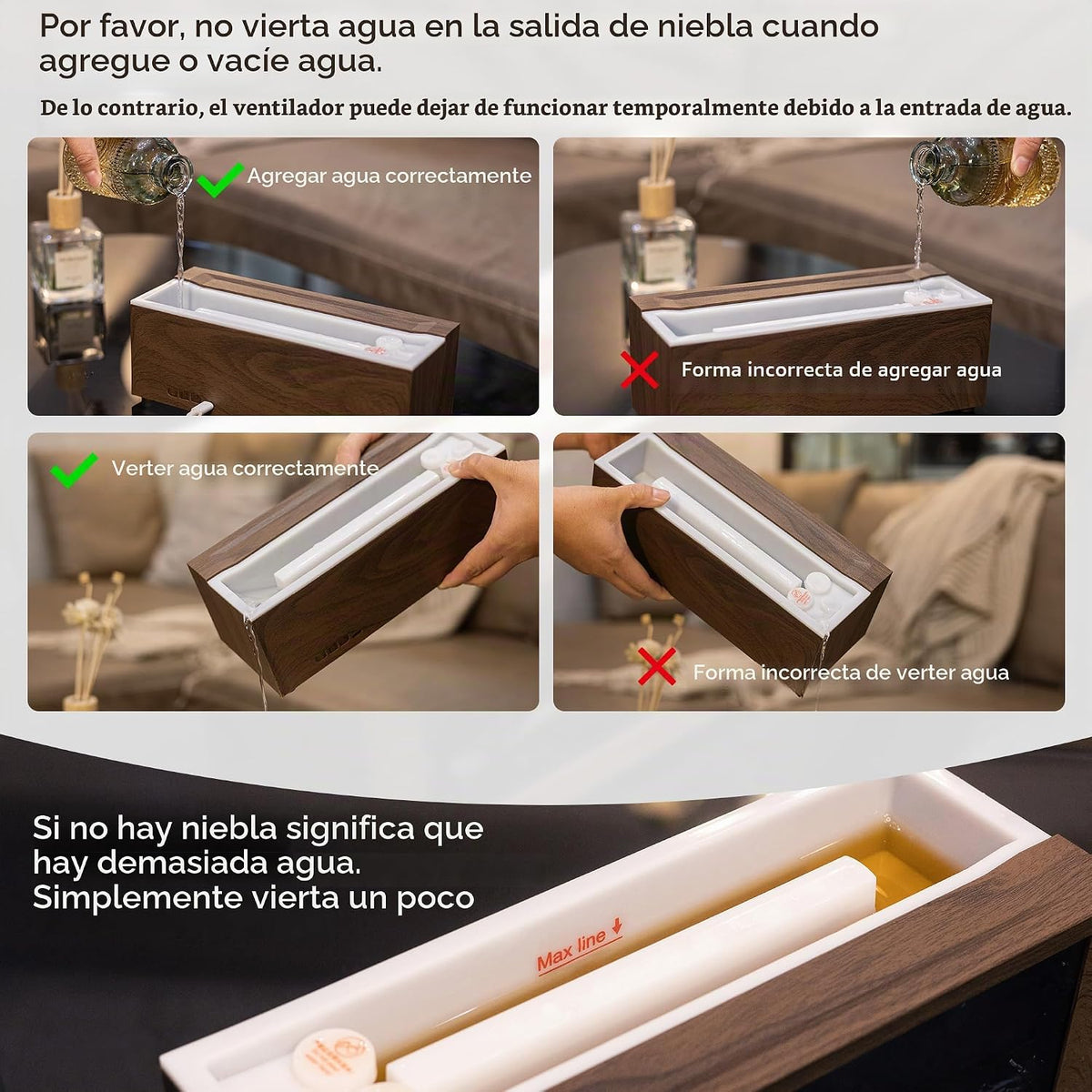 TMEHM Humidificador difusor de aire de llama para chimenea, difusor...