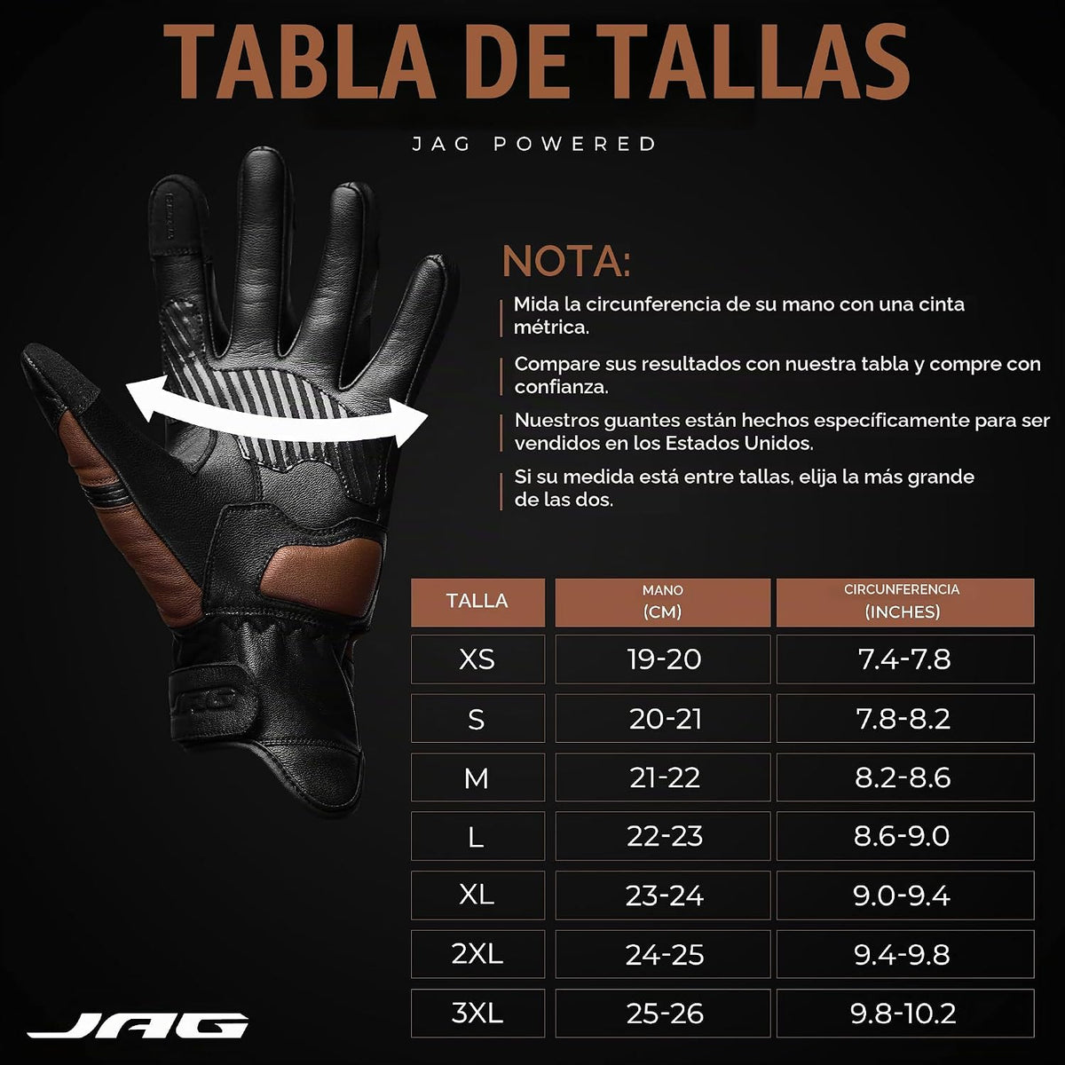 J.A.G. Guantes de motocicleta \u2013 Guantes de motocicleta perfora...