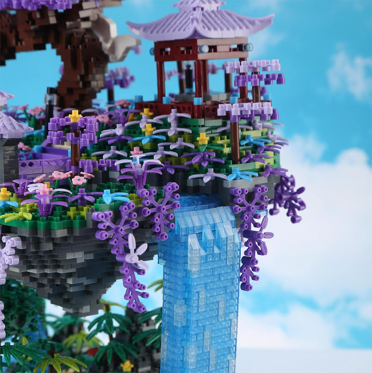 Yushinv Juego de construcción de árbol de cerezo en flor con caja,...