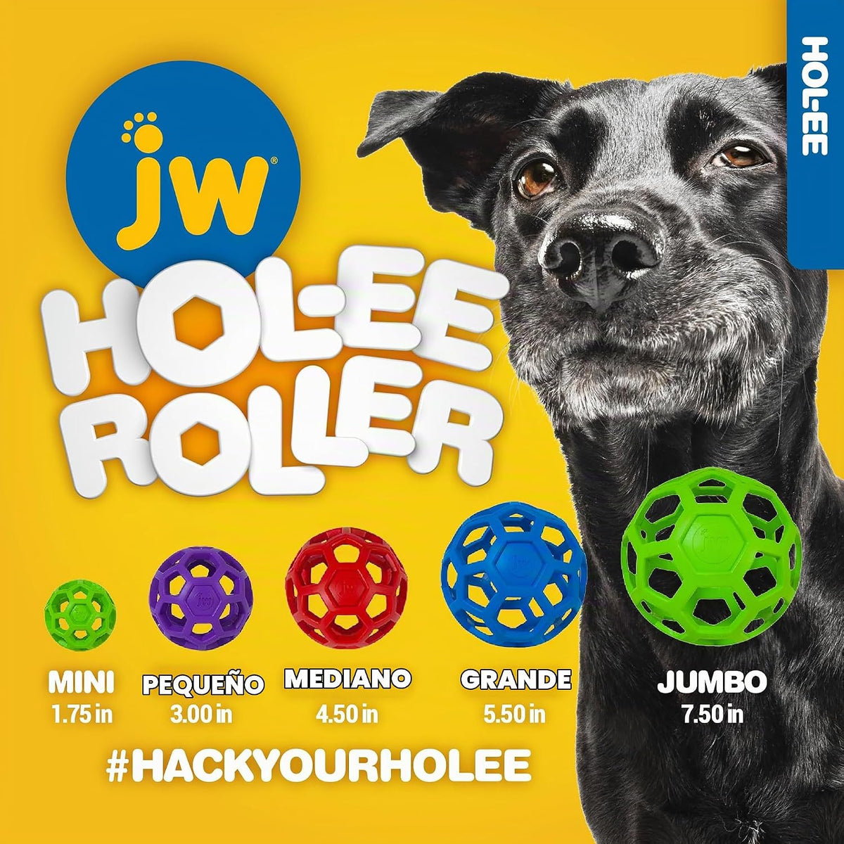 JW Pet HOL-ee Roller™, bola de rompecabezas de juguete para perros,...