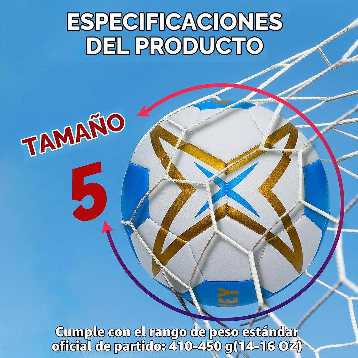 OFOZOVEY Balón de fútbol tamaño 3, 4, 5, paquete de dos, fútbol clá...