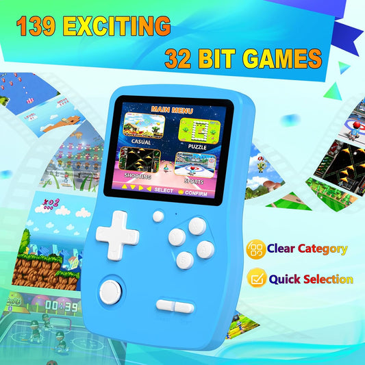 Juegos de mano de 32 bits para niños precargados 139 videojuegos, r...