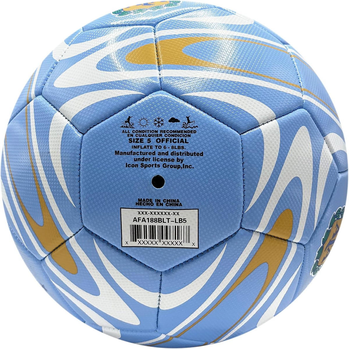 Icon Sports - Balón de fútbol oficialmente licenciado de la Asociac...