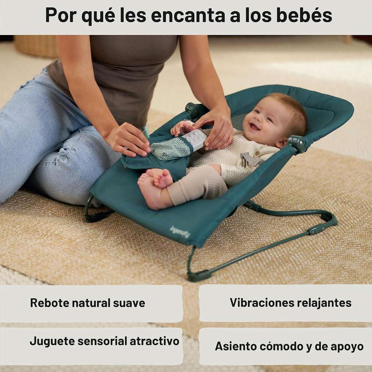 Ingenuity Stow &amp; Go - Portabebés plegable compacto, asiento por...