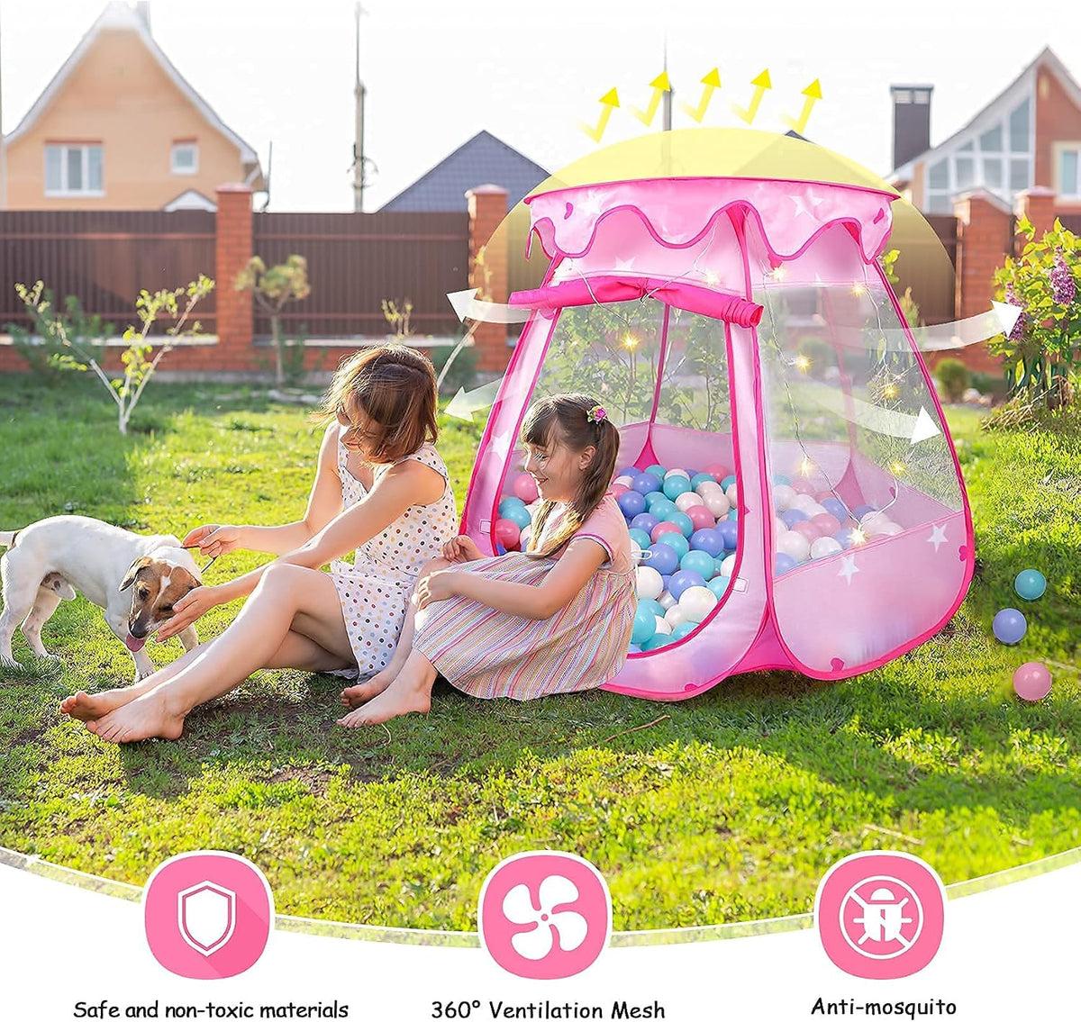 Tienda de campaña de princesa para niñas y niños, tienda de campaña...