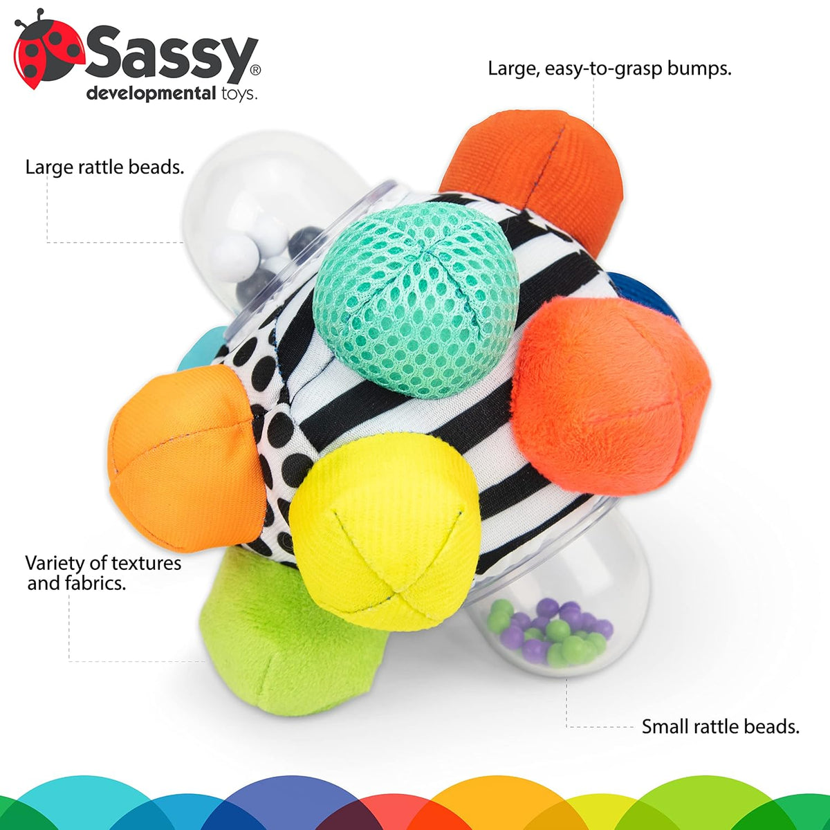 Sassy Developmental Bumpy Ball, Azul