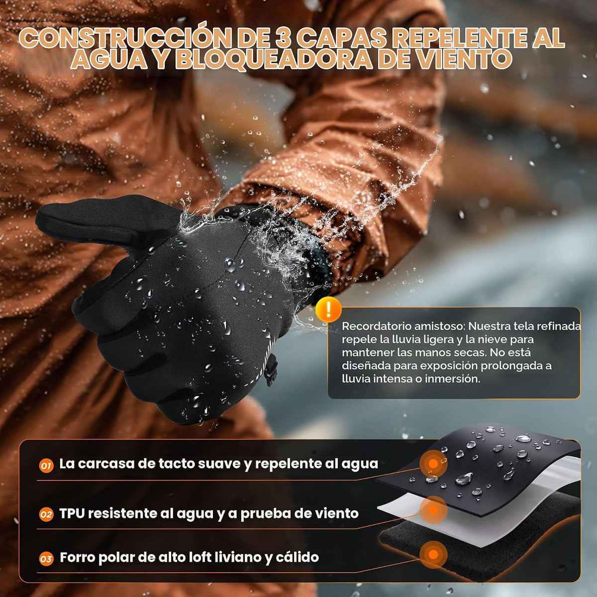 rivmount Guantes de invierno para mujeres y hombres, guantes de for...