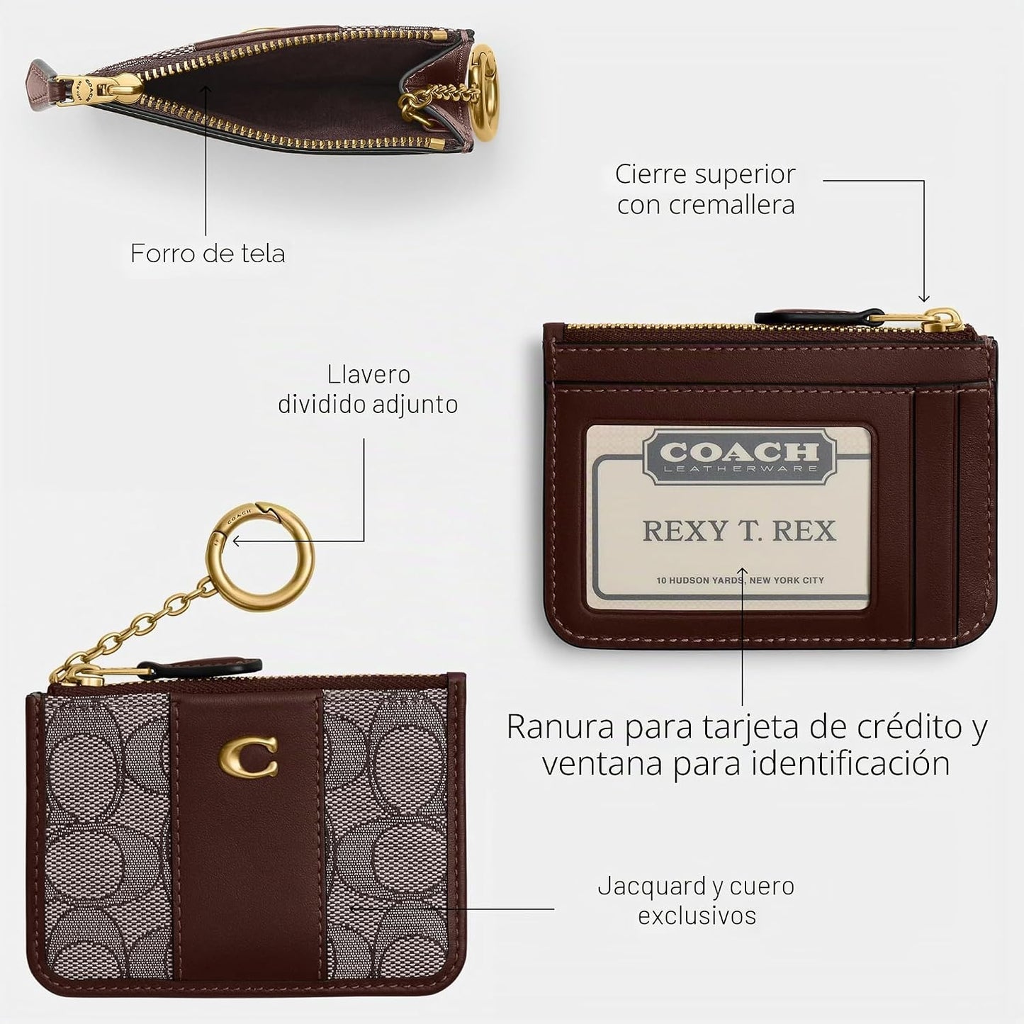 Estuche de identificación mini esencial Coach