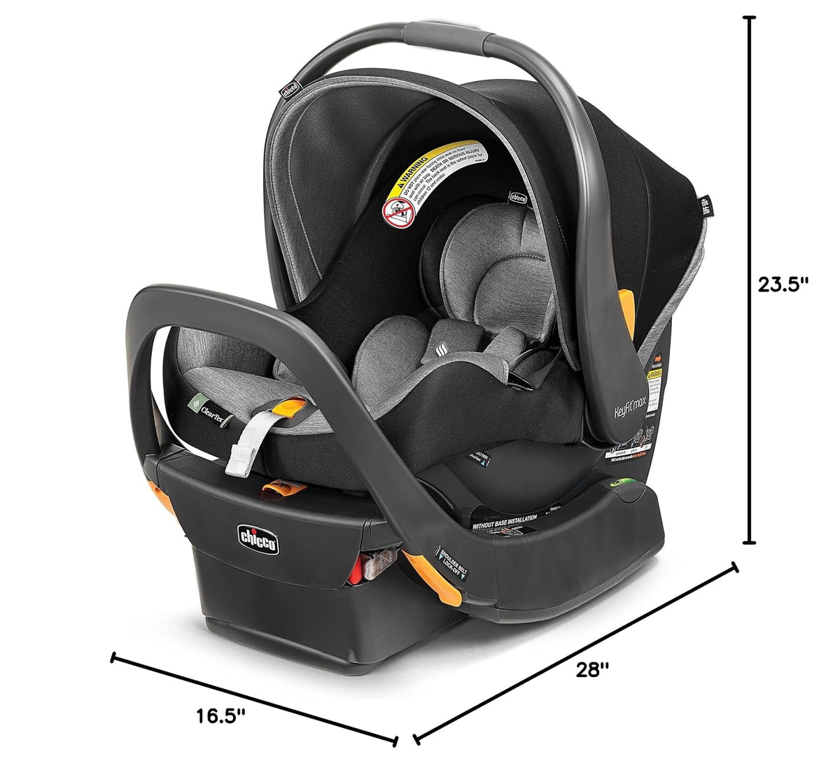 Chicco KeyFit Max ClearTex - Asiento infantil para automóvil y port...