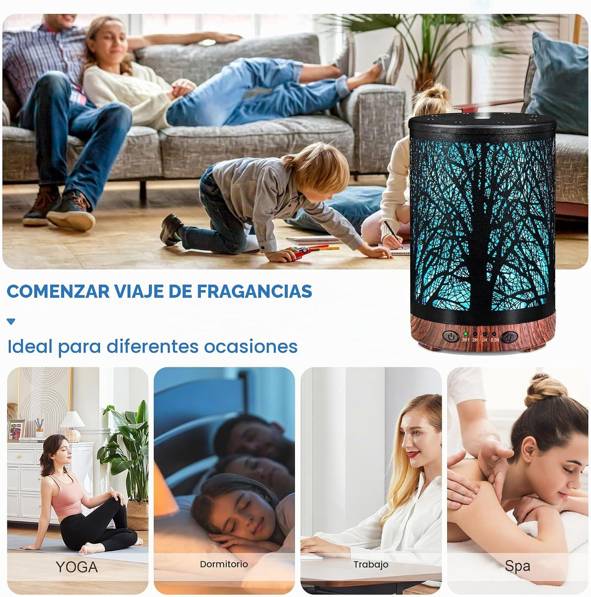 JOYOLO Difusor de aceites esenciales y juego de aceites esenciales,...