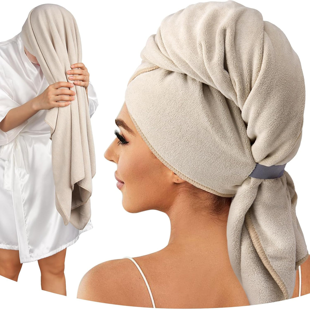 Umisleep Toalla de Microfibra para el Cabello, 41" x 30" Sú...
