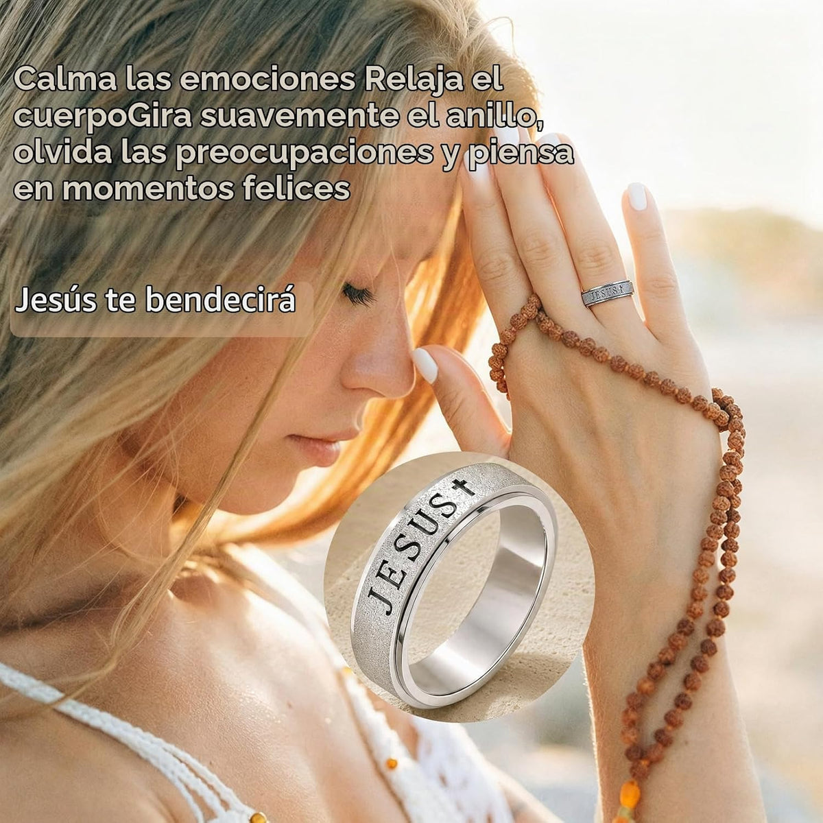 Anillo de ansiedad giratorio para mujeres: juguetes para jugar con...