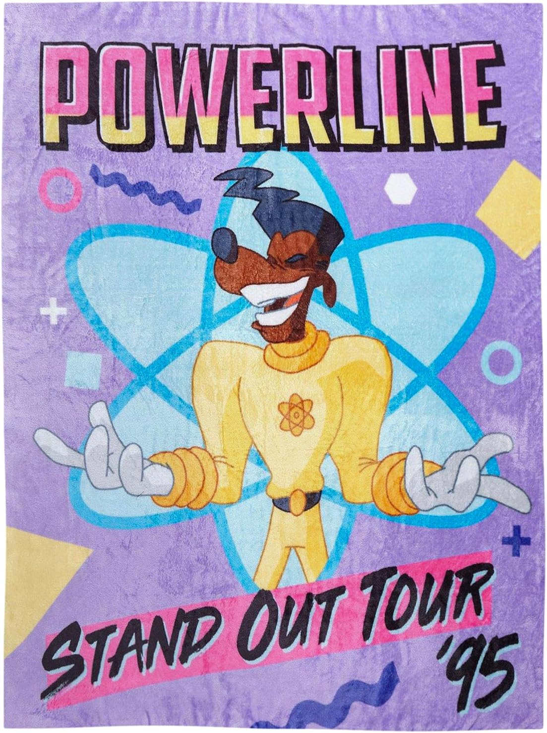 Disney Blanket A Goofy Movie Powerline Stand Out Tour 95 pies Retro...