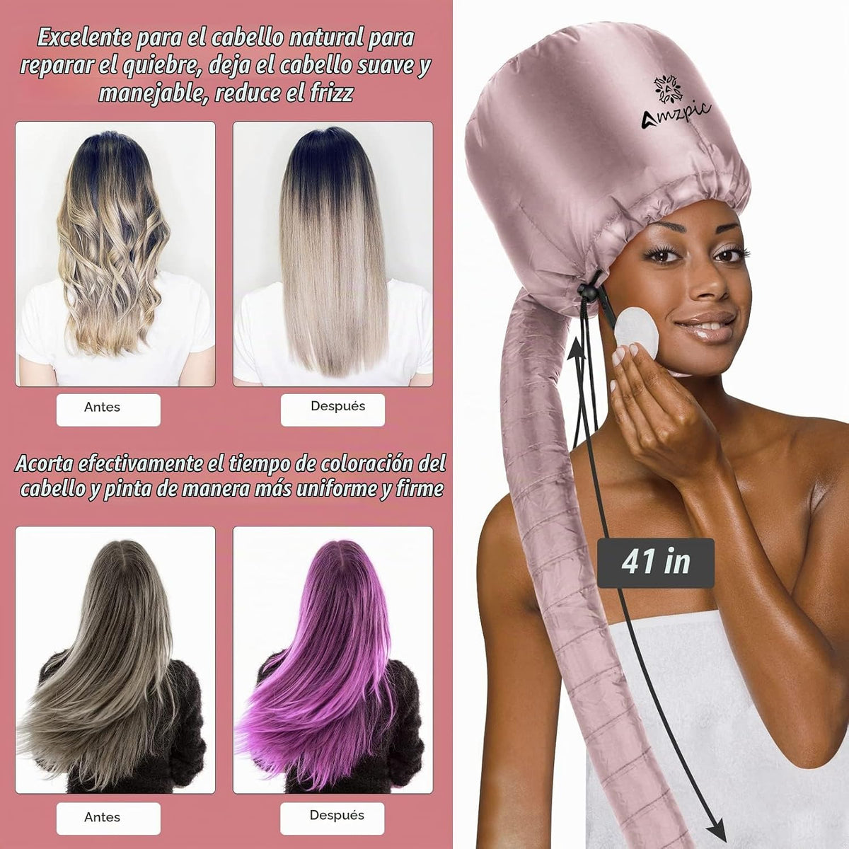 Accesorio de Capó para Secador de Cabello - Suave, Ajustable, Capó...