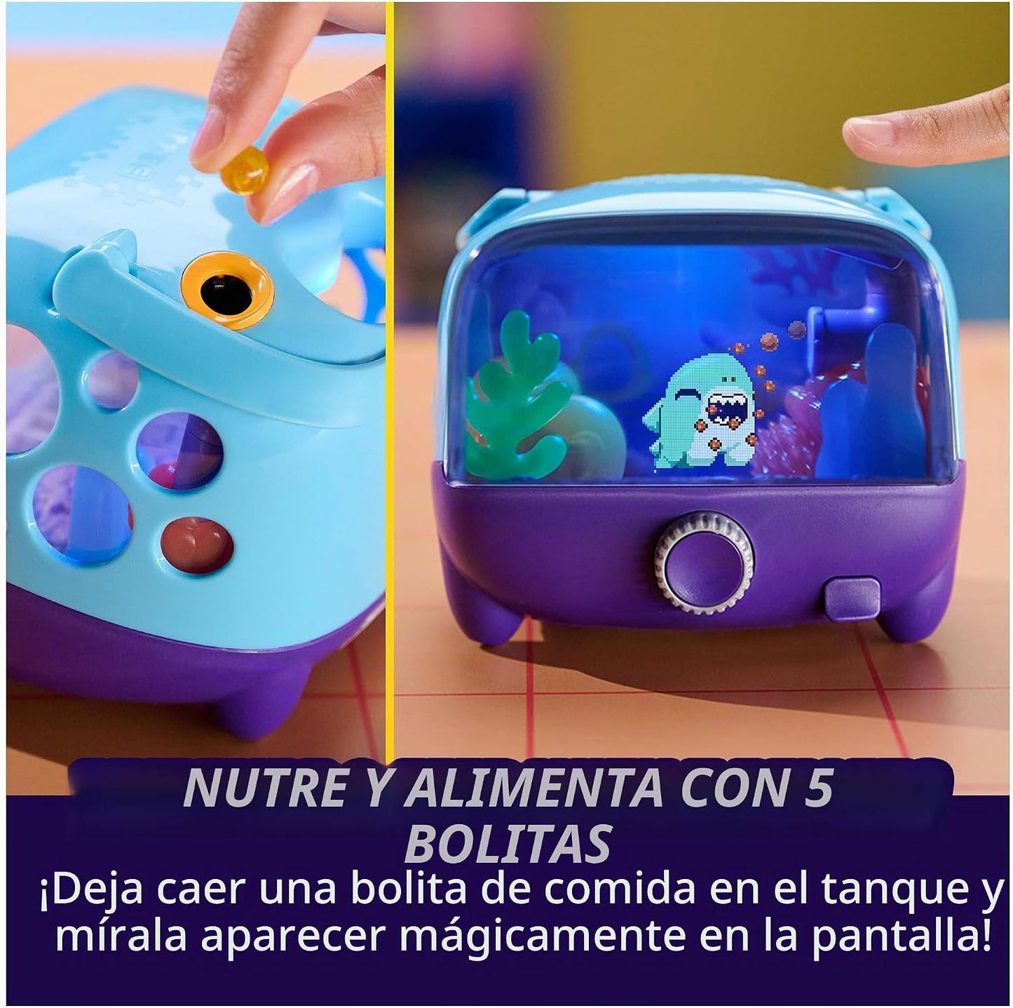 BITZEE Acuario Juguete interactivo para pecera y mascota digital, a...
