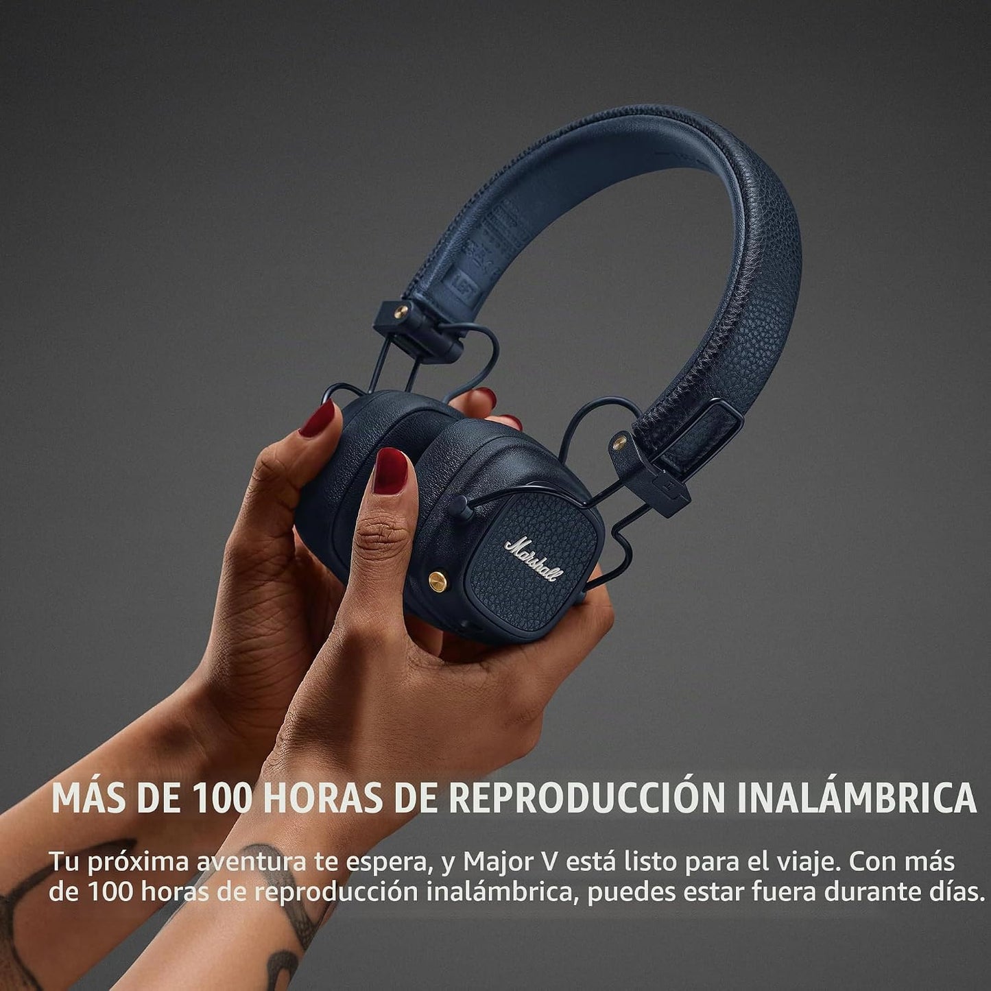 Marshall Major V - Auriculares inalámbricos Bluetooth para la oreja...