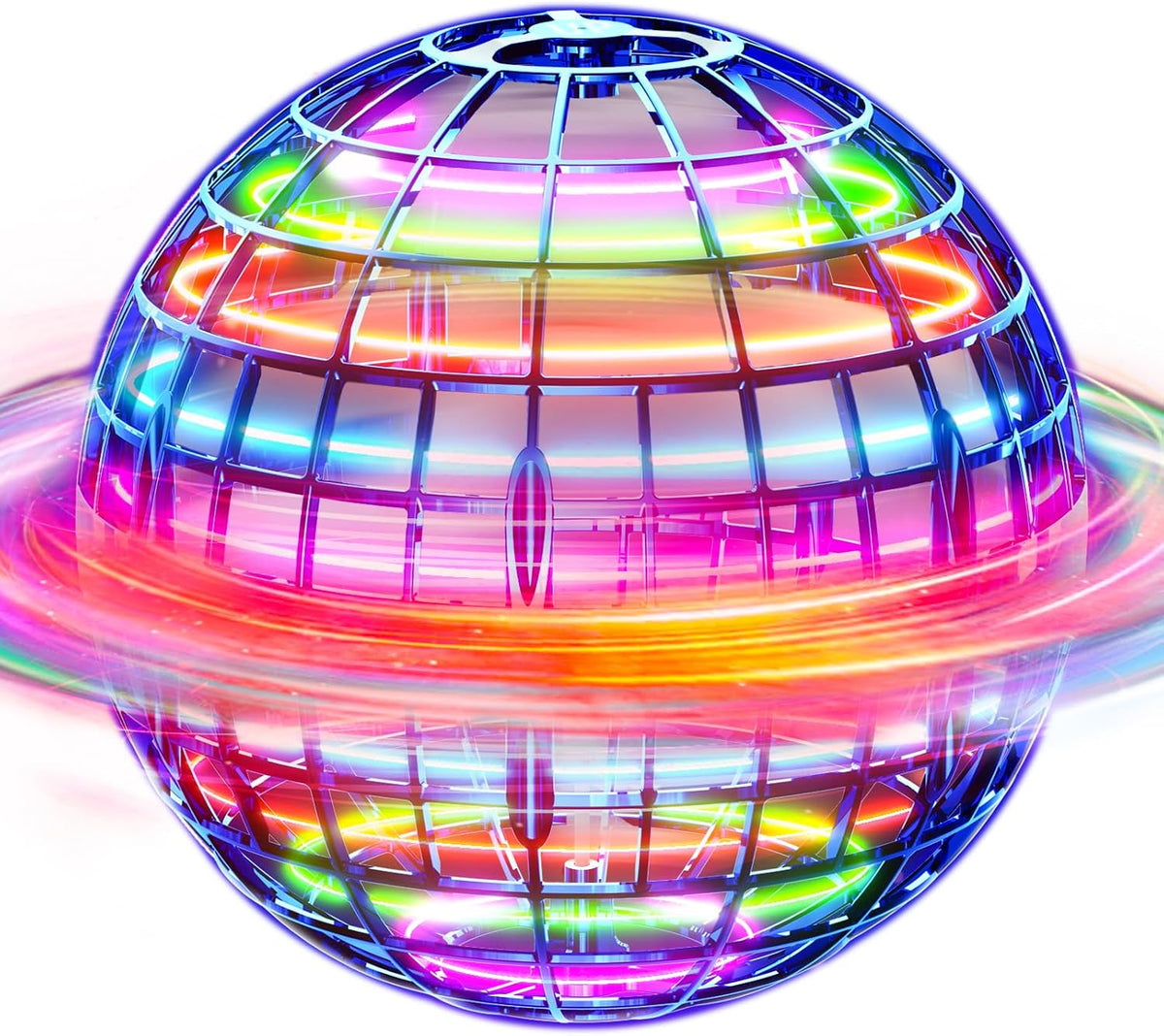 Ivtivfu Bola de orbe voladora (azul, 2026 actualizada) con luces de...