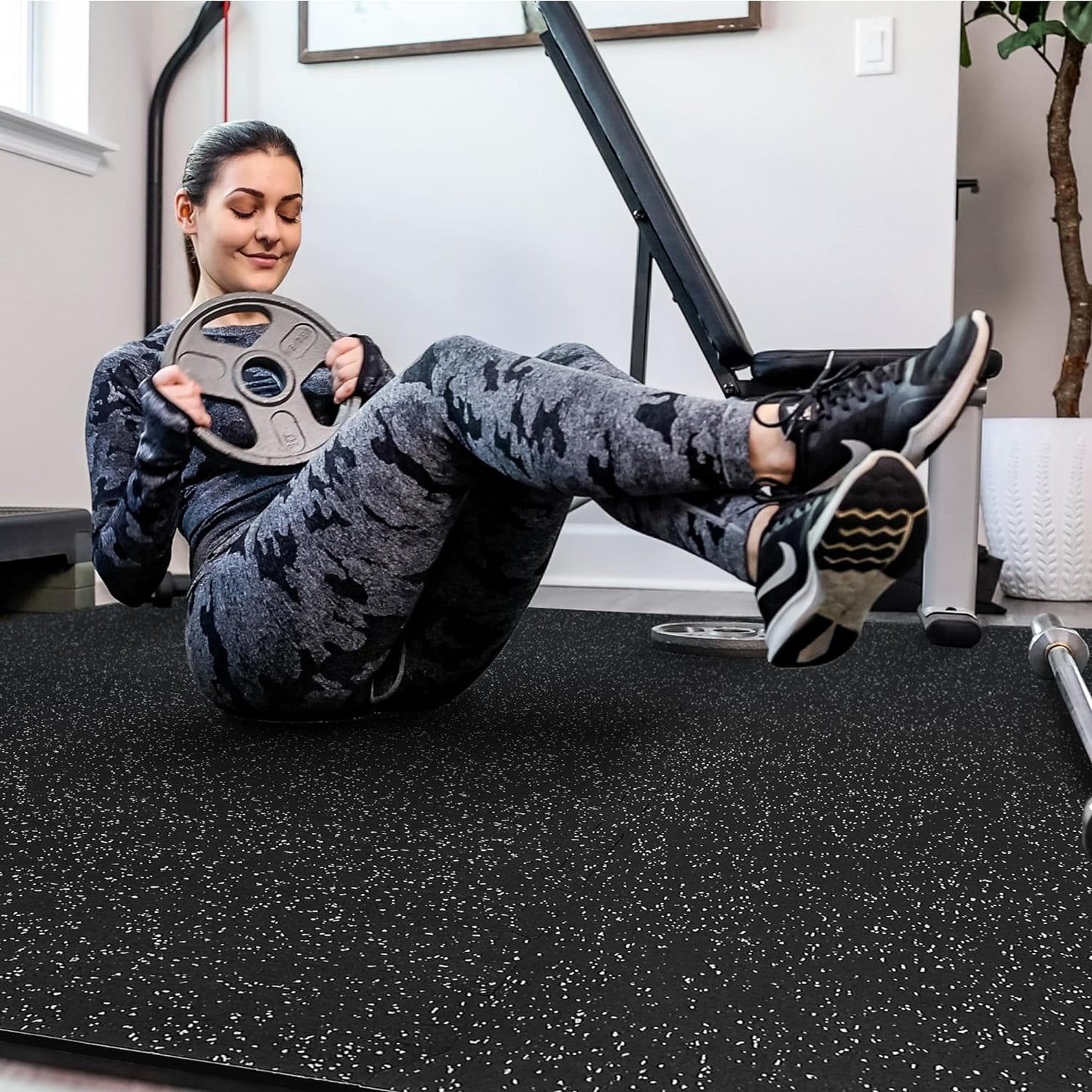 SUPERJARE Alfombrillas para Equipo de Ejercicio de 0.4" de Gros...