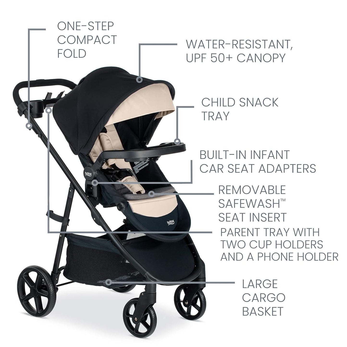 Britax Willow Brook S+ Sistema de viaje para bebé, asiento de autom...
