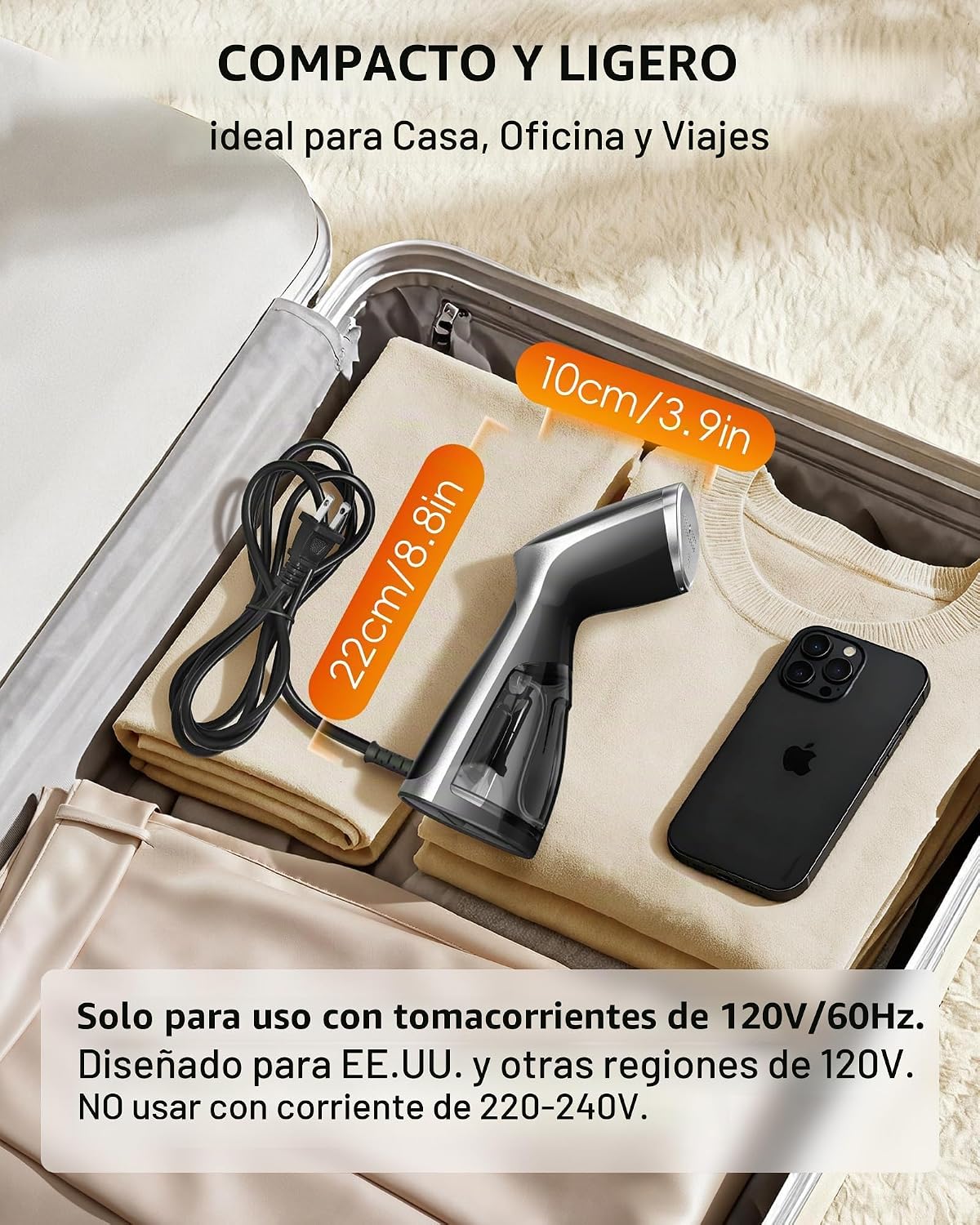 OGHom Vapor portátil del PDA del viaje para la ropa, removedor de l...